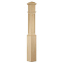 4991 Flat Recessed Panel Box Newel Post