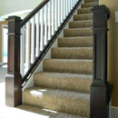 Modern Stair Railing Flat Recessed Panel Box Newel Post