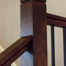 Contemporary Red Oak Wood Stair Railing