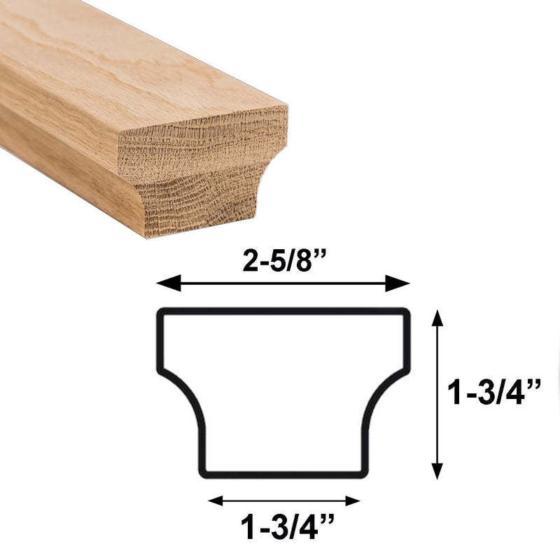 6084 Contemporary Wood Stair Railing