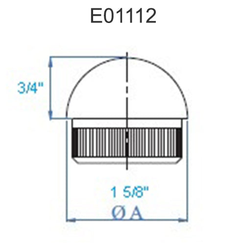 E01112  Stainless Steel Semispherical End Cap