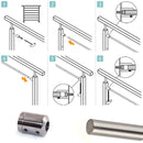 In-Line Round Bar Holder for Flat Surface