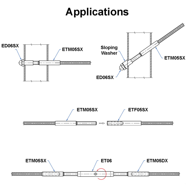 Stainless Steel Cable Railing Terminal