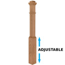 4592 Plain Box Newel with 5" Adjustable Sleeve