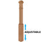 4592 Plain Box Newel with 5" Adjustable Sleeve