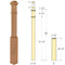 Box Newel with 5" Adjustable Sleeve