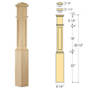 Stair Flat Recessed Panel Box Newel Post