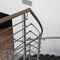 Stainless Steel Floor Mount Newel Post with Railing Support