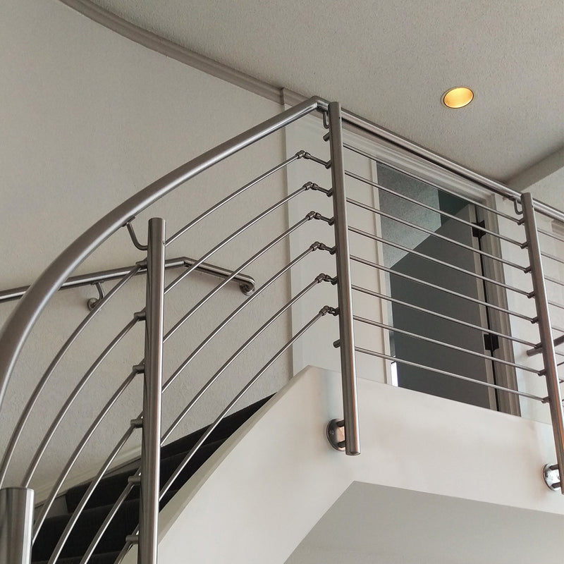 Stainless Steel Stair E0070 Pivotable Inline Round Bar Connector