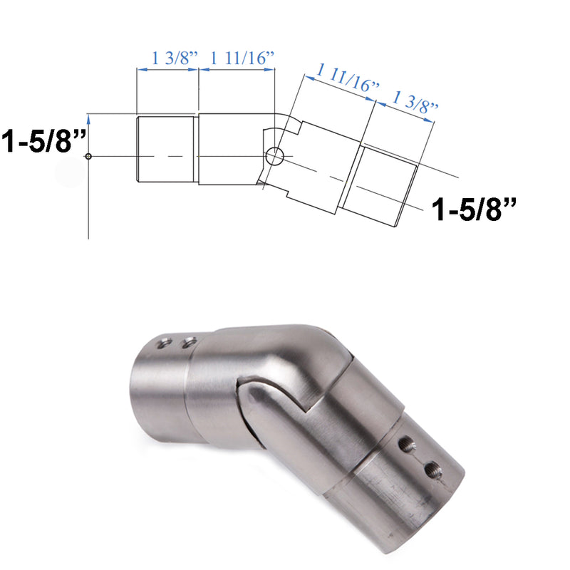 Modern Stair E1520100 Stainless Steel Cap Railing Downward Connector