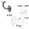 Stainless Steel Rigid Handrail Support Bracket for Round Rail