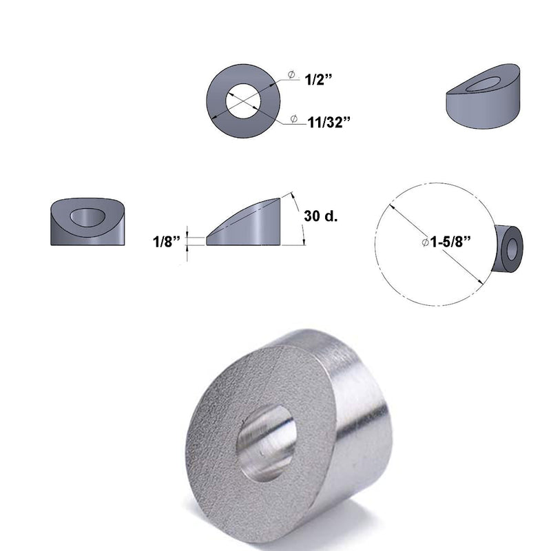 EB071 Sloping Washer for Round Newel Post Cable Staircase