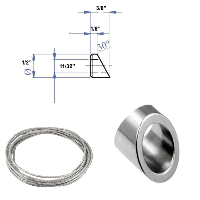 Modern Cable Stair Sloping Washer for Flat Surface