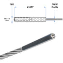 Stainless Steel Cable Inside Threaded Terminal (Left)