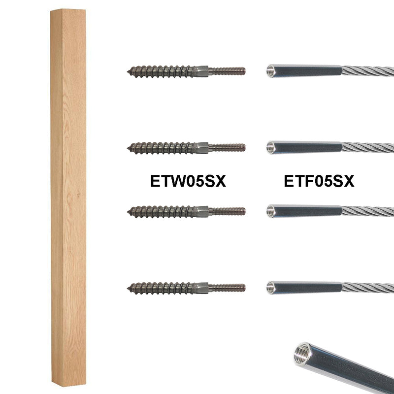 ETF05SX Stainless Steel Cable Inside Threaded Terminal