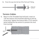 Stainless Steel Stair Tension Cable Installation Instruction