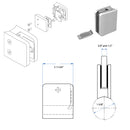 Stainless Steel Glass Clamp with Flat Plate for Round Newel Post