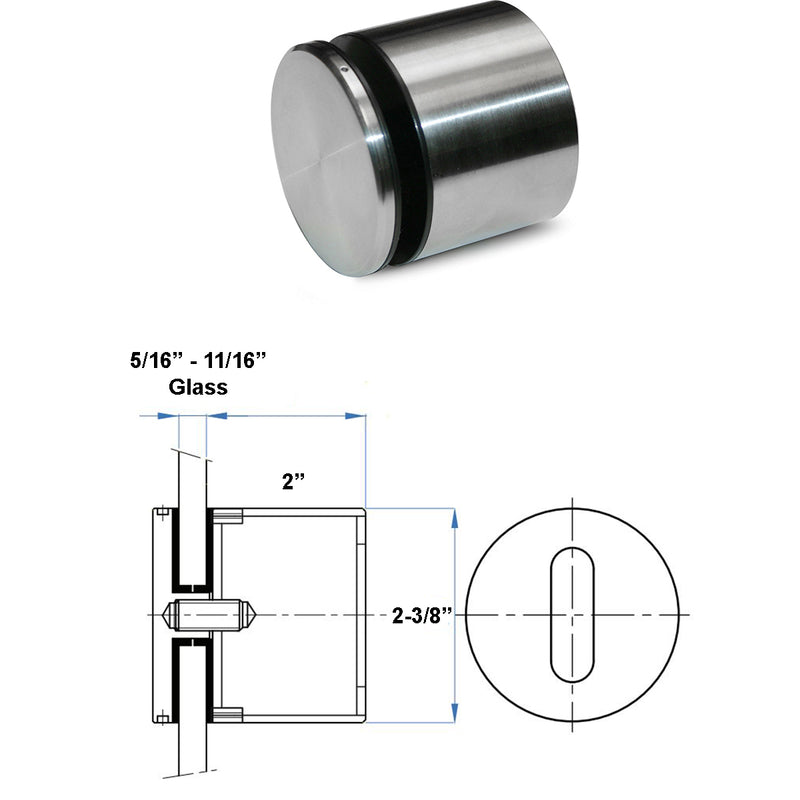 Stainless Steel Round Standoff Glass Clamp