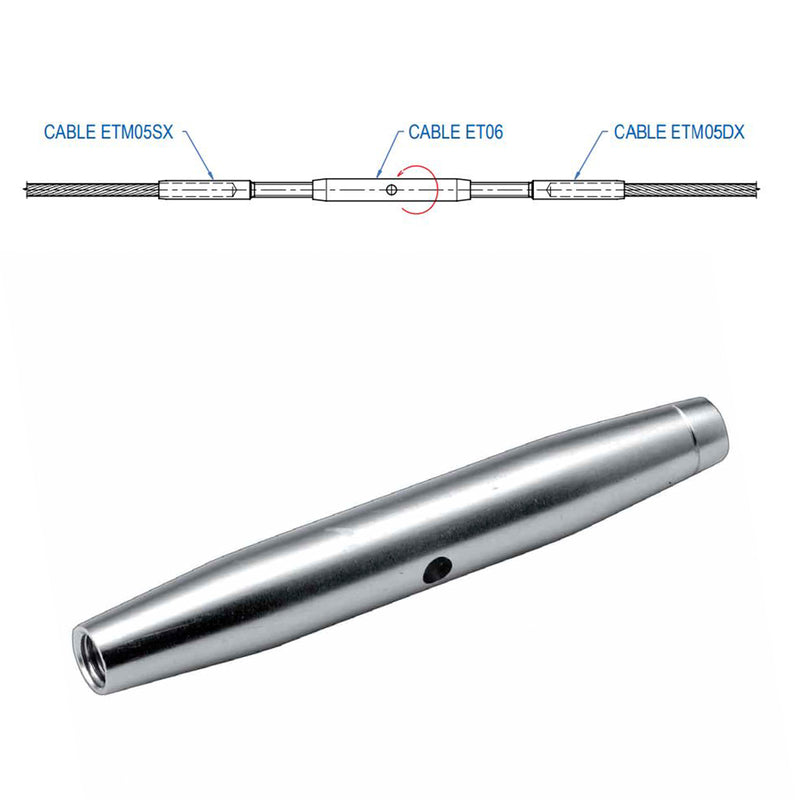 Stainless Steel Turnbuckle Middle Cable Tensioner Modern